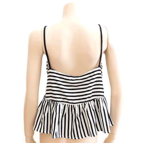Ava Black and White Striped Top New Size 8 - Picture 3 of 3